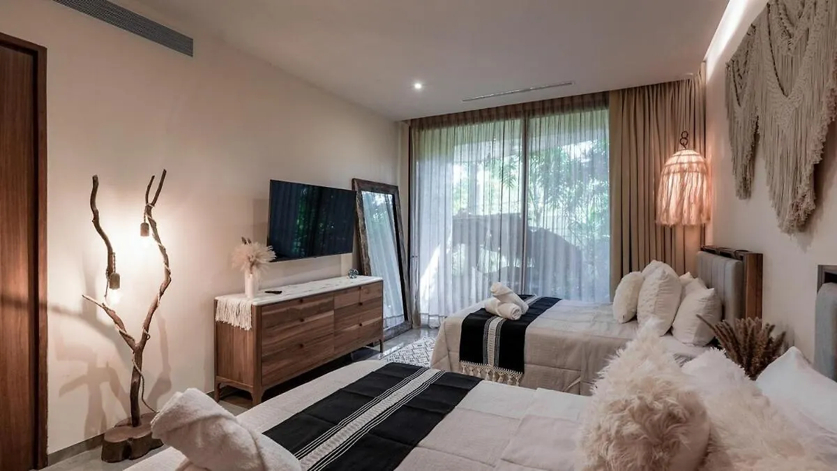 Boho-Luxe 2Br Garden&Plunge Pool Apartment Tulum
